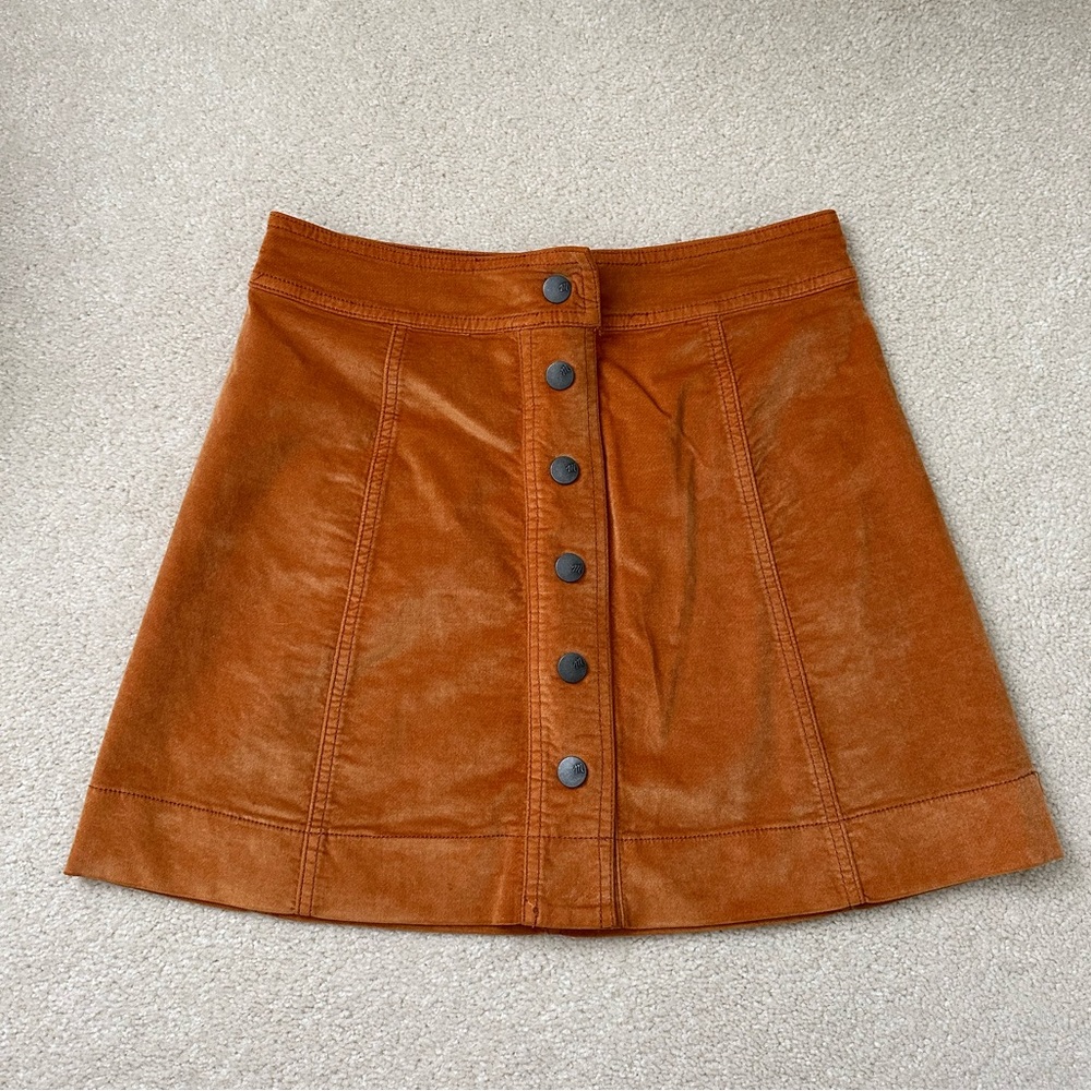 Madewell Corduroy A-Line Mini Skirt Size 0